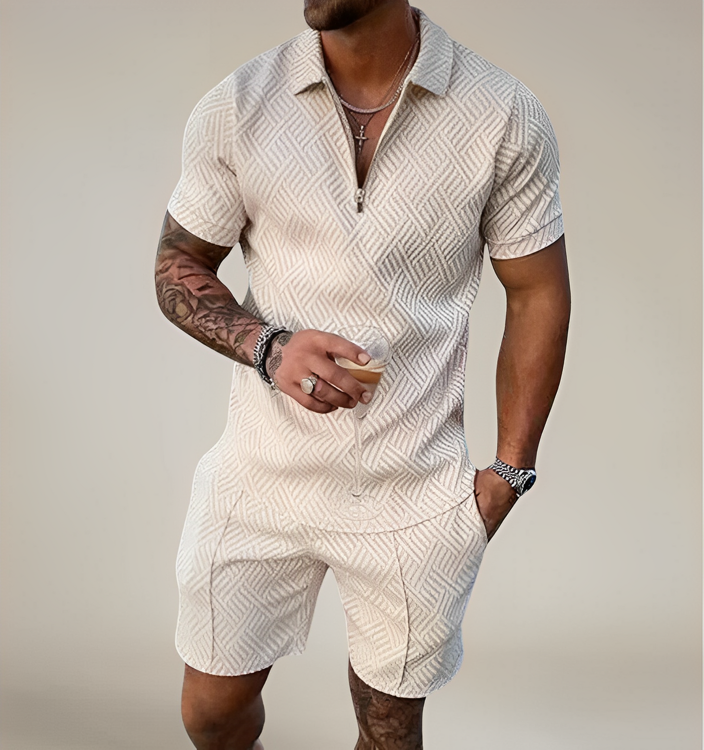 Milan – Set Polo & Pantaloni Scurți Lejer