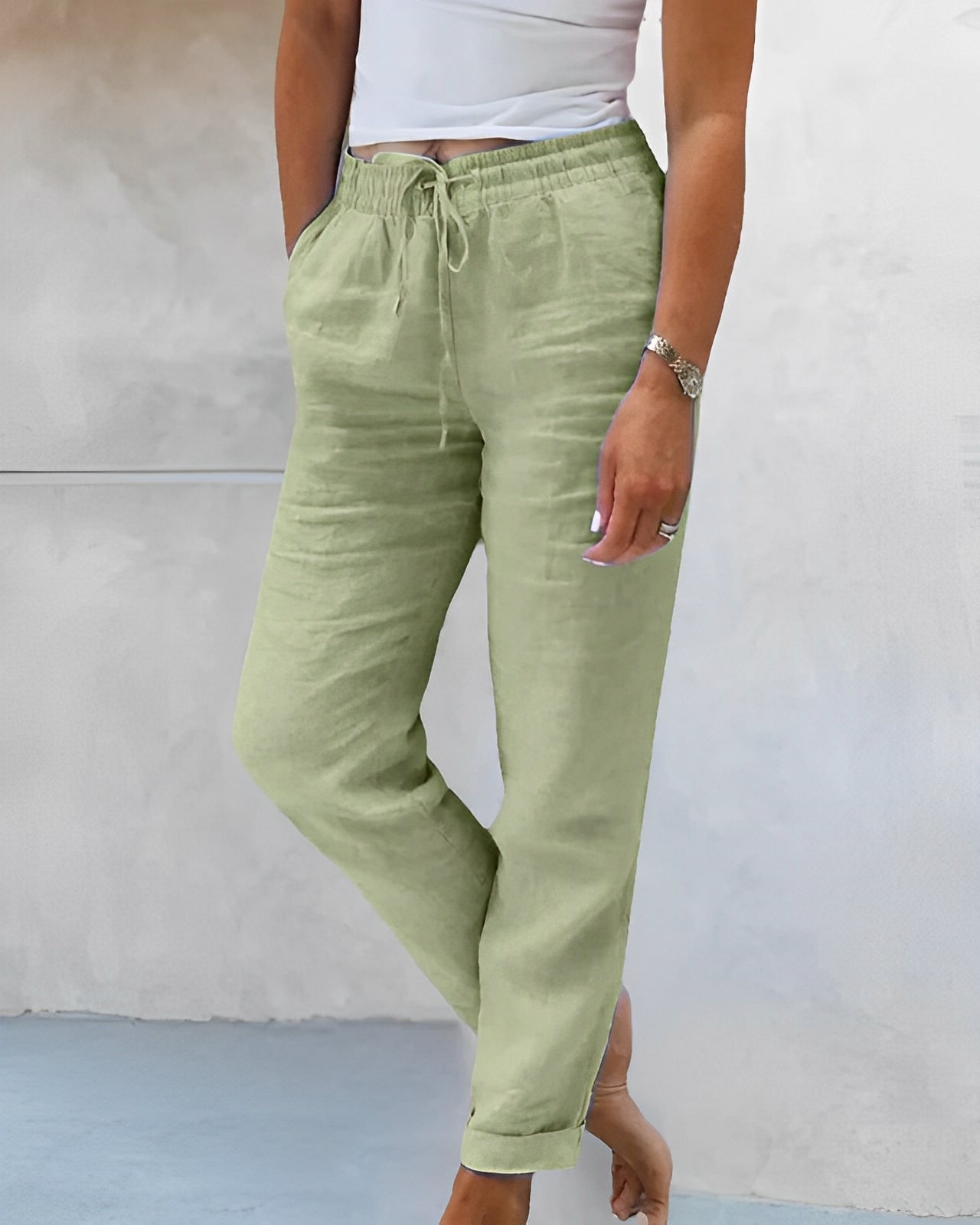 Mira – Pantaloni casual cu șnur