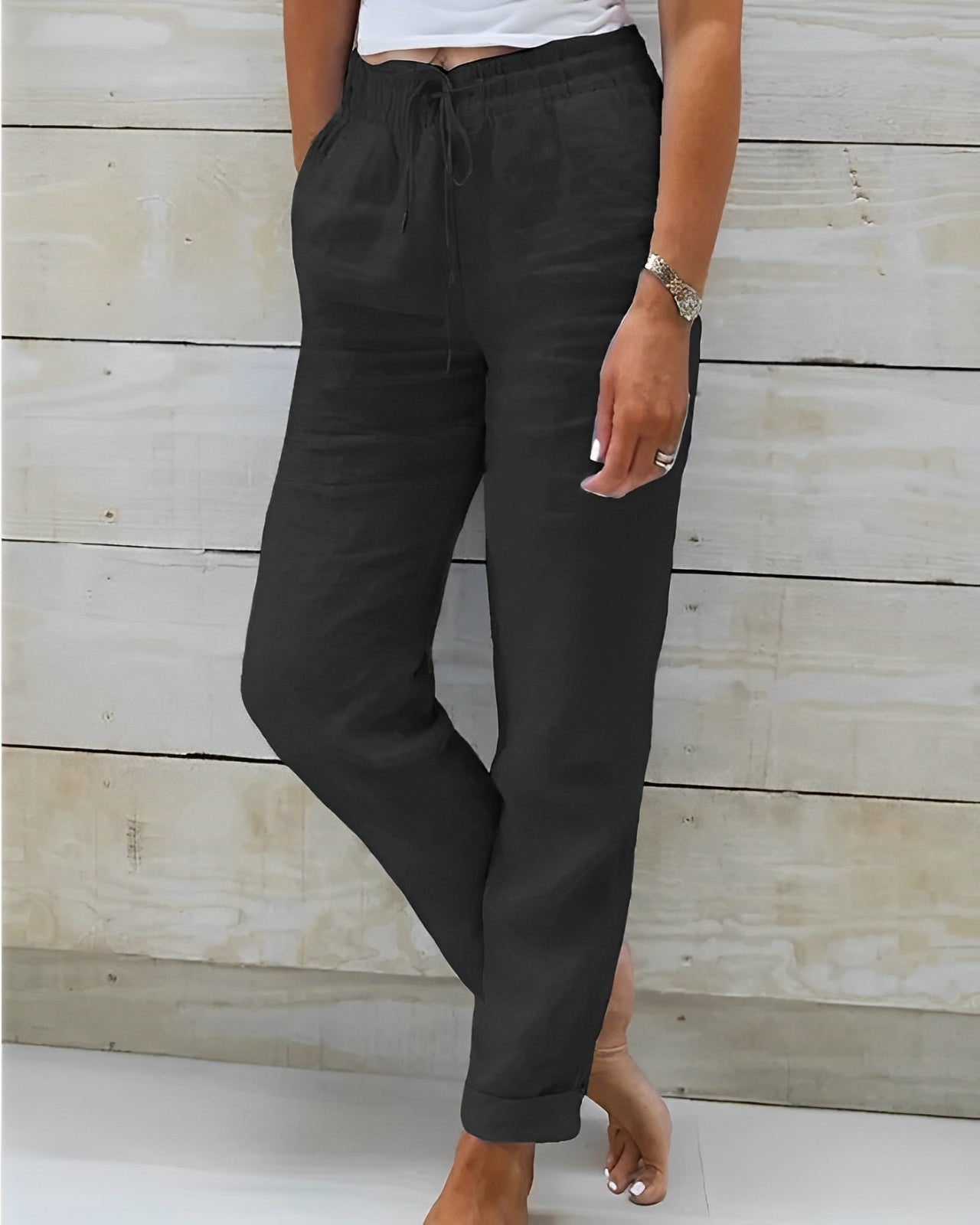 Mira – Pantaloni casual cu șnur