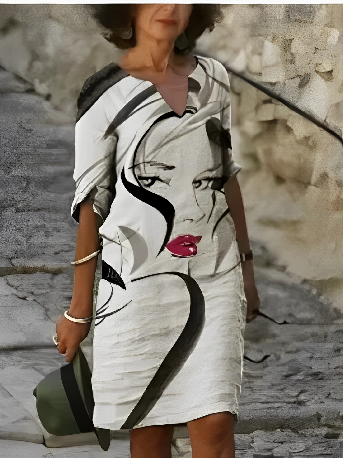Malia – Mini-rochie cu model grafic
