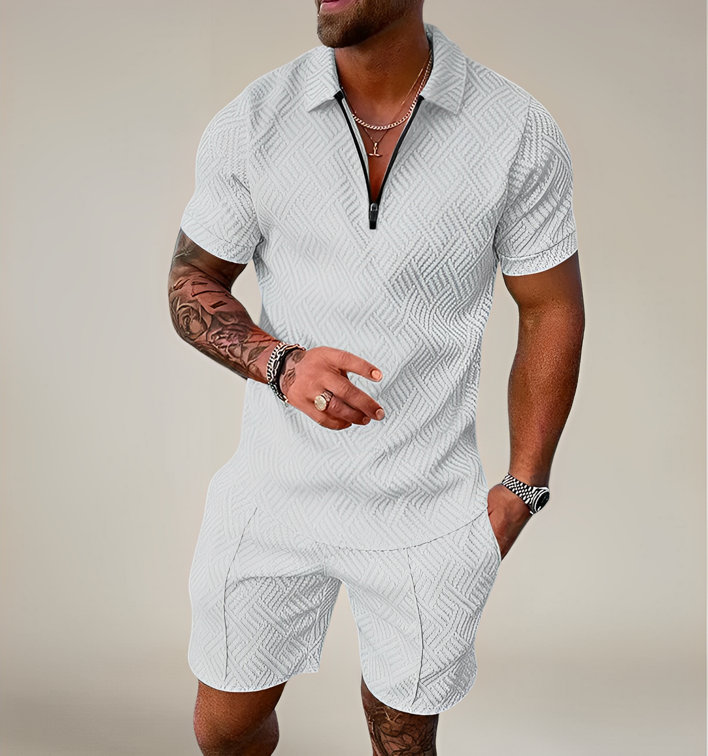 Milan – Set Polo & Pantaloni Scurți Lejer