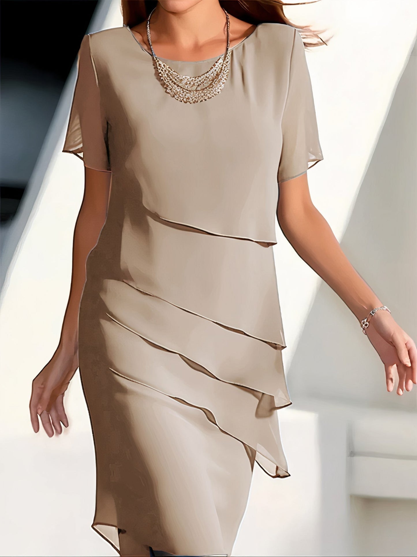 Daria – Rochie din Sifon cu Nivele