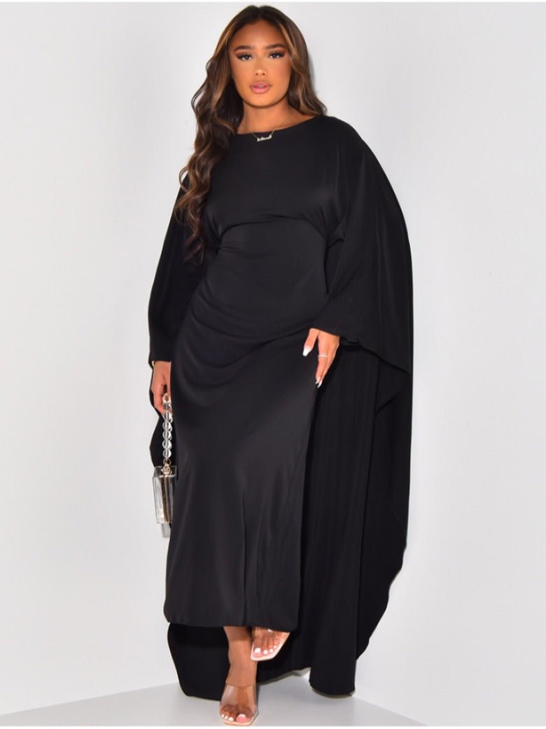 Marleen – Rochie maxi cu pelerină fluidă
