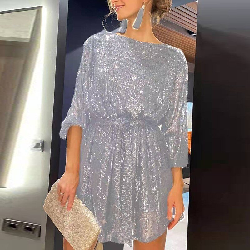 Kyno – Rochie Mini de Petrecere Fluidă