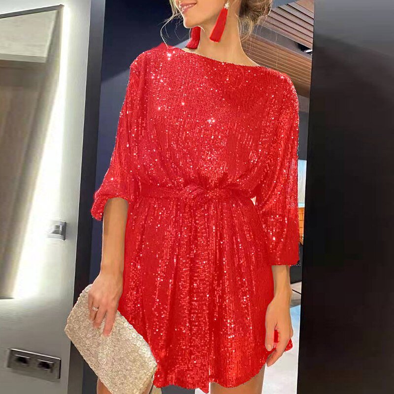Kyno – Rochie Mini de Petrecere Fluidă