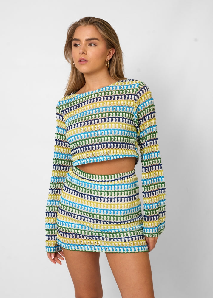 Giada – Set Top Crop și Minifustă