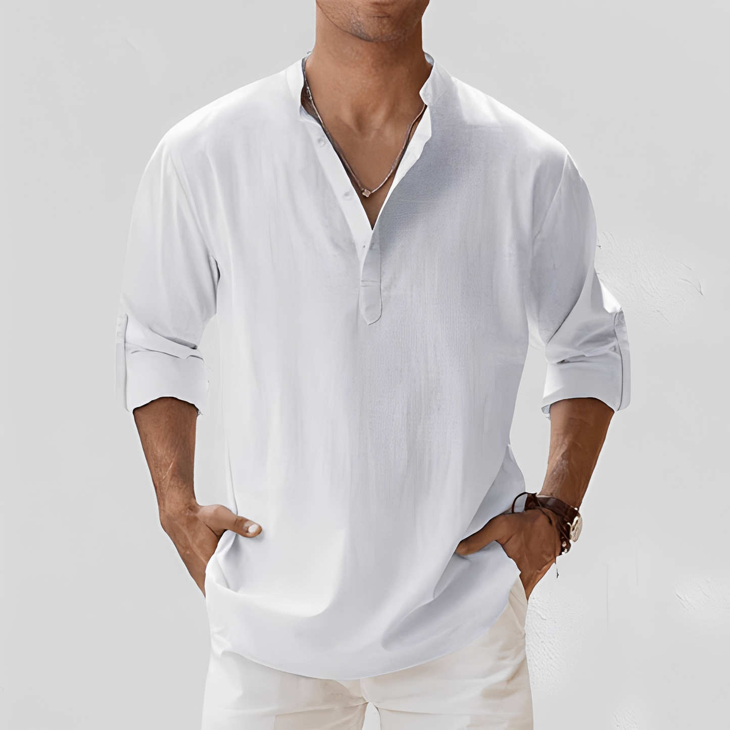 Lukas - Cămașă bărbați modernă pentru vară