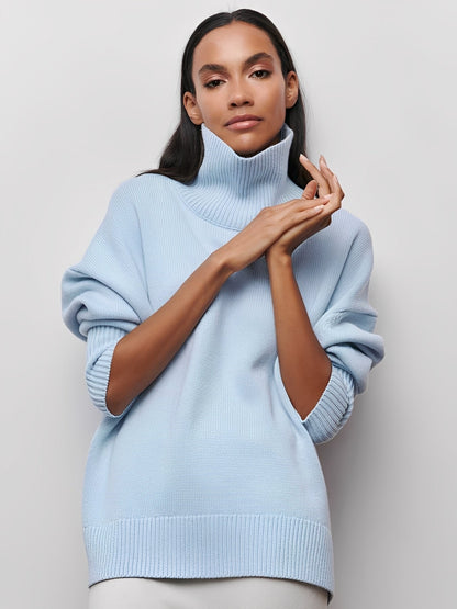 Marva - Pulover elegant și călduros pentru femei, cu guler înalt