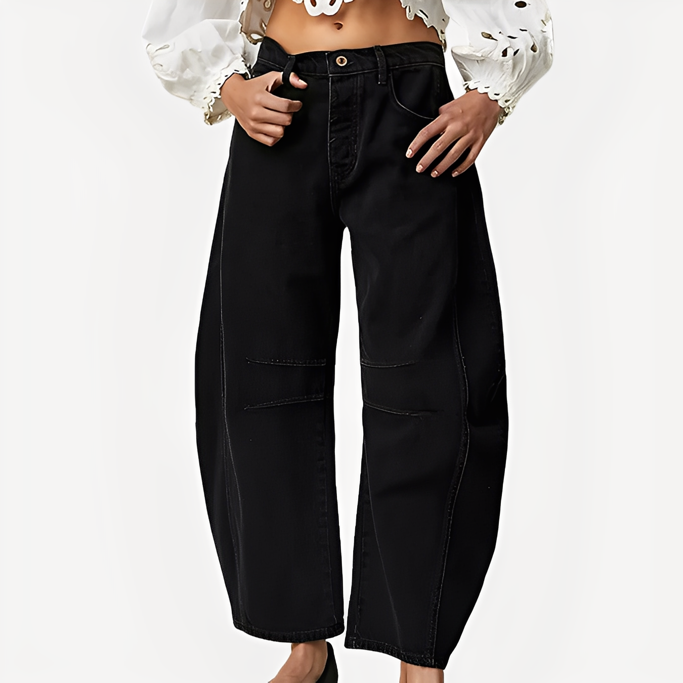 Celestine - Blugi largi clasici de damă