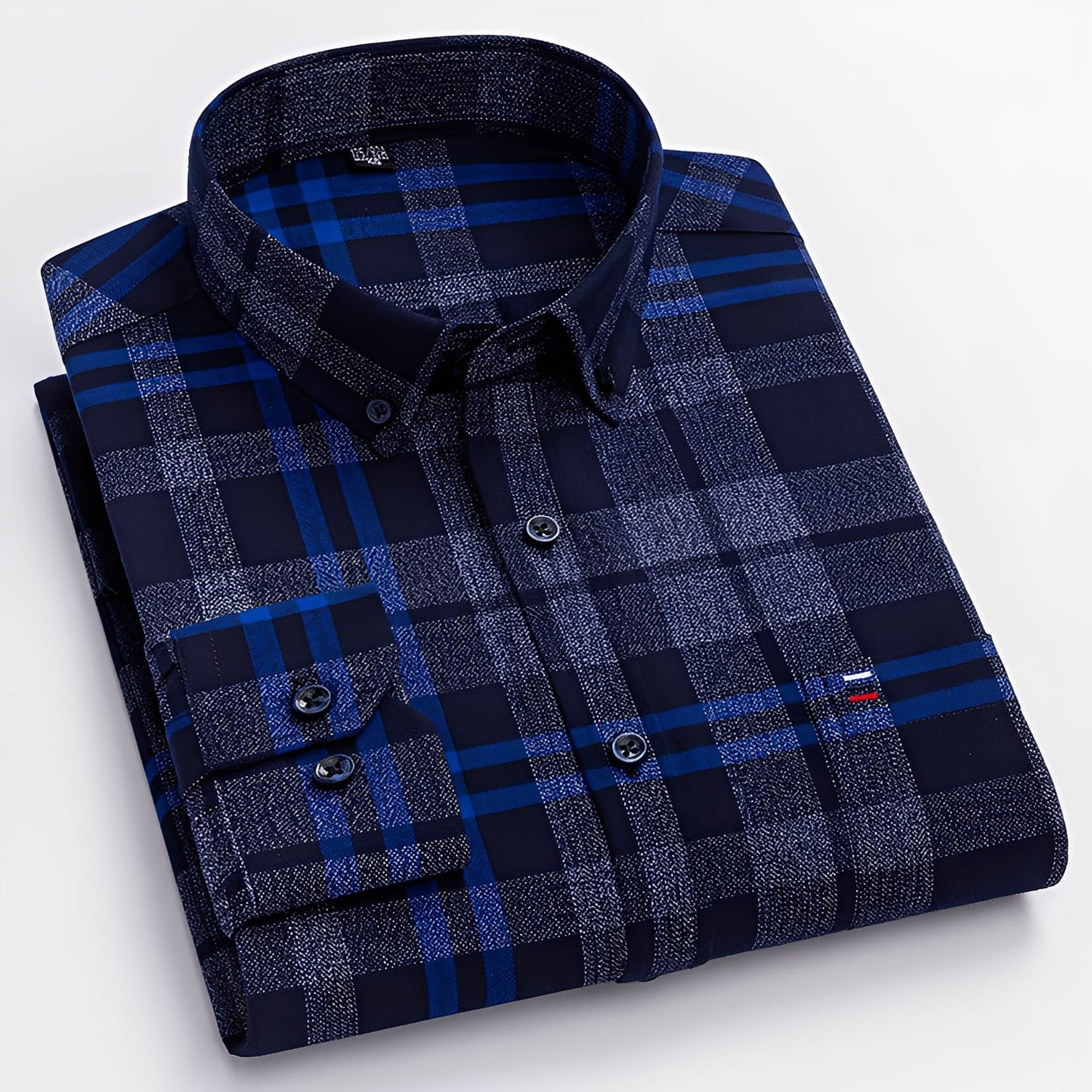 Nikolas - Cămașă lejeră în carouri din bumbac pentru bărbați