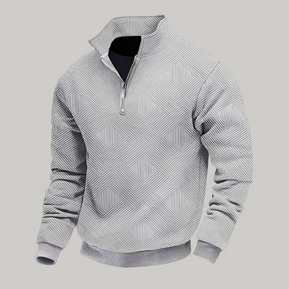 Rodney - Pulover masculin casual cu fermoar parțial