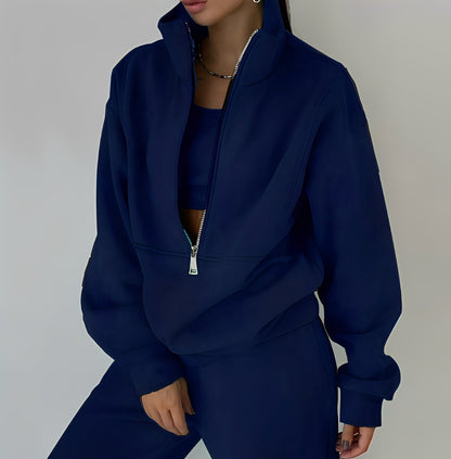 Mélissa - Ansamblu două piese oversize lejer din molleton