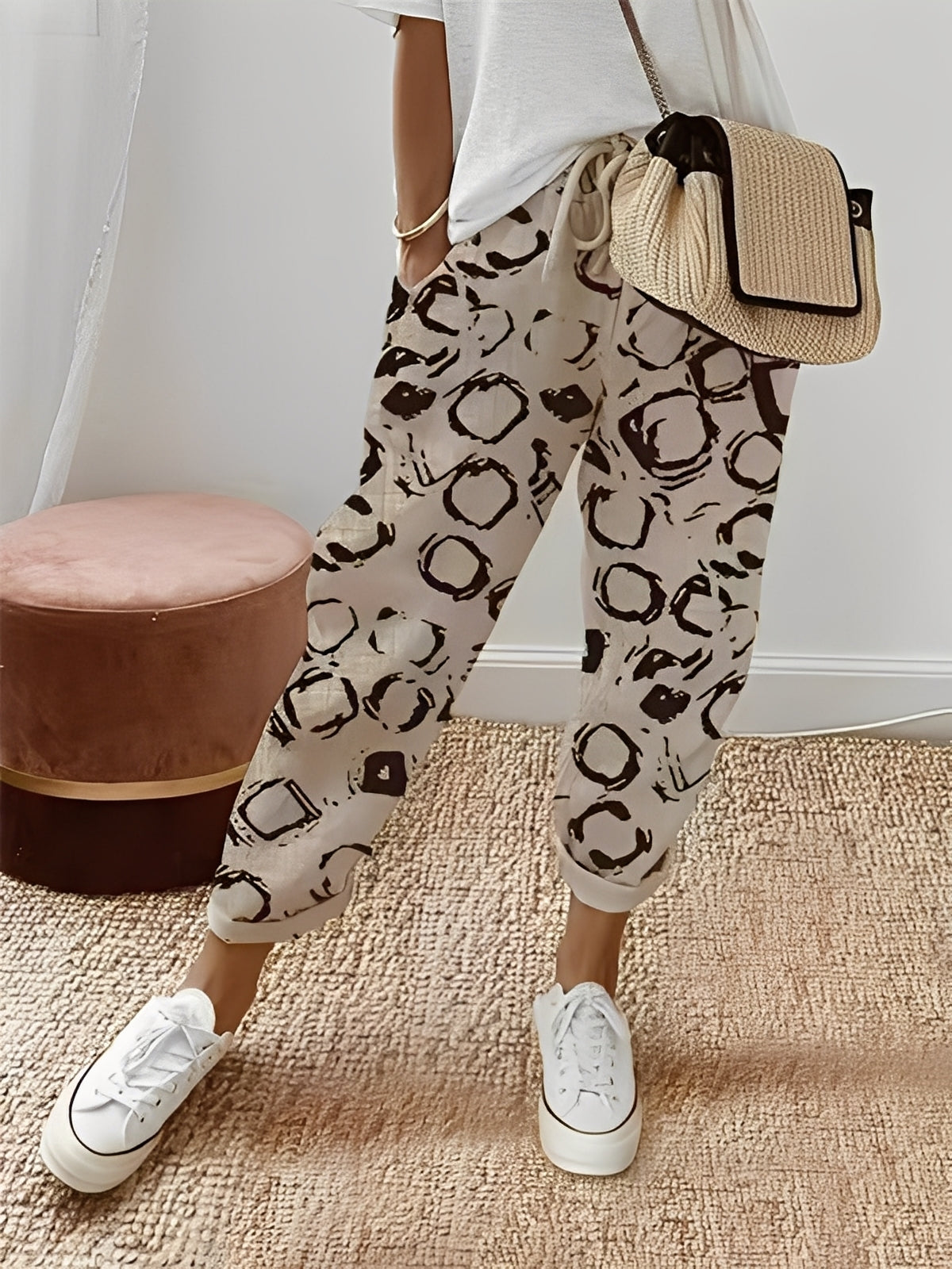 Amélia - Pantaloni sofisticați din bumbac pentru femei