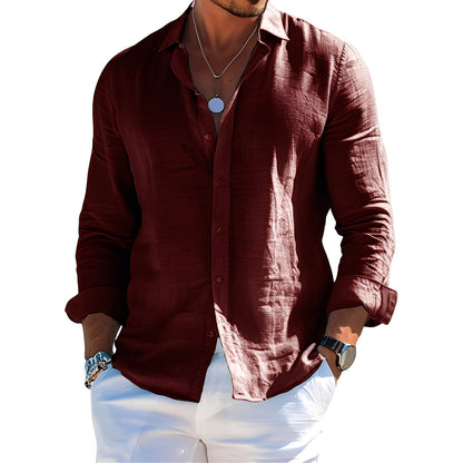 Félicien - Polo-uri clasice bărbătești cu mânecă lungă