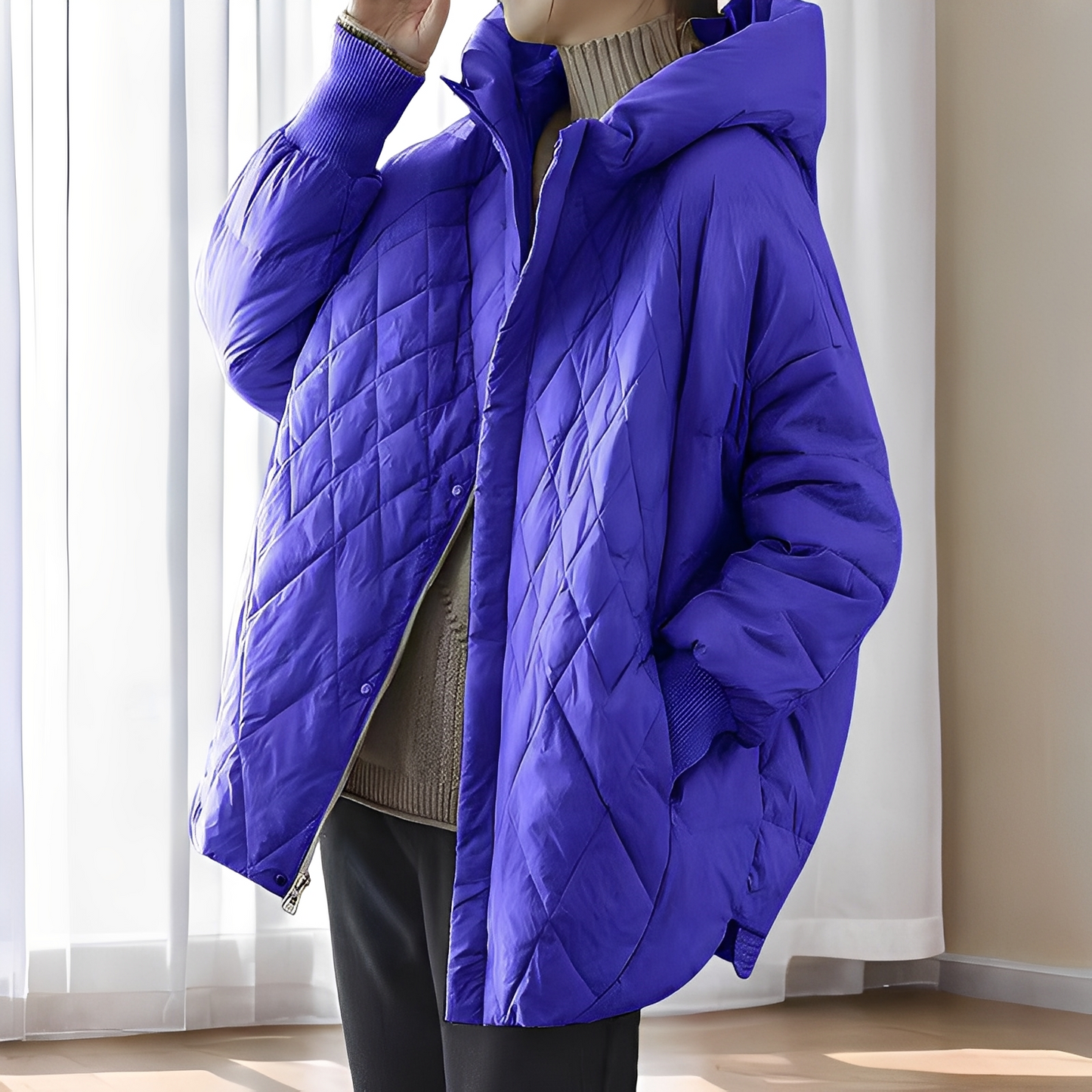 Abigail - Geacă de iarnă lejeră cu fermoar pentru femei