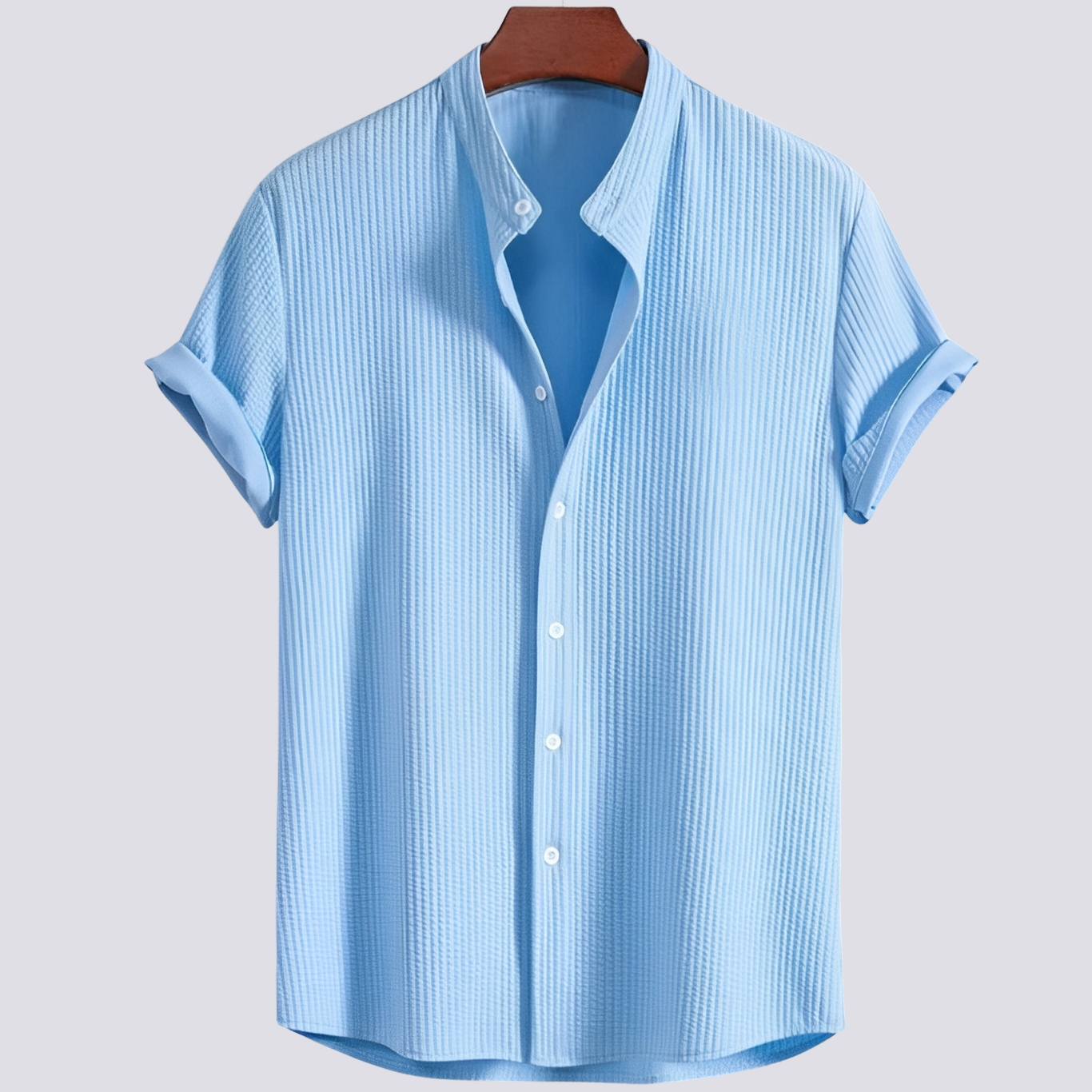 Johnny - Tricou simplu, lejer, pentru bărbați, cu nervuri