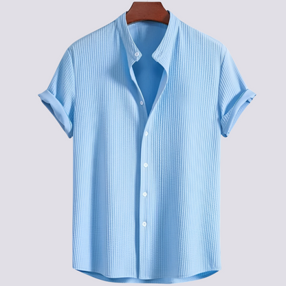 Johnny - Tricou simplu, lejer, pentru bărbați, cu nervuri