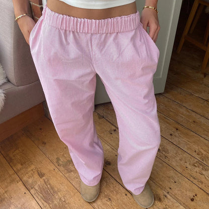 Elis – Pantaloni Femei Picior Larg cu Talie Înaltă