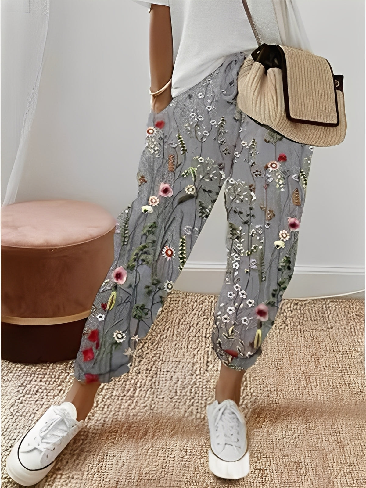 Amélia - Pantaloni sofisticați din bumbac pentru femei