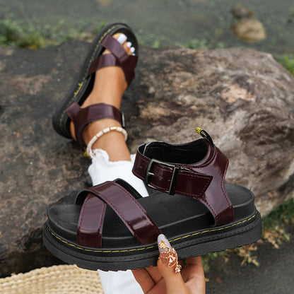 Laurelle - Sandale casual sportive cu cataramă pentru femei