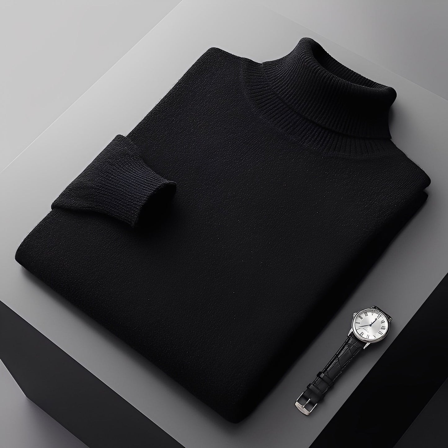 Osborn - Pulover bărbați modern cu guler înalt de cașmir