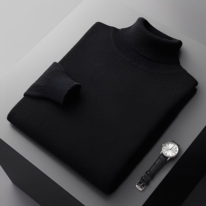 Osborn - Pulover bărbați modern cu guler înalt de cașmir