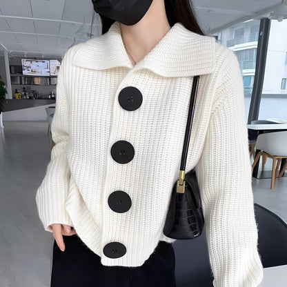 Alannah - Cardigan modern cu nasturi mari pentru femei