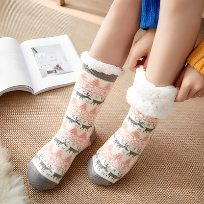 Clarice - Șosete de Crăciun stilate, de lungime medie, pentru femei