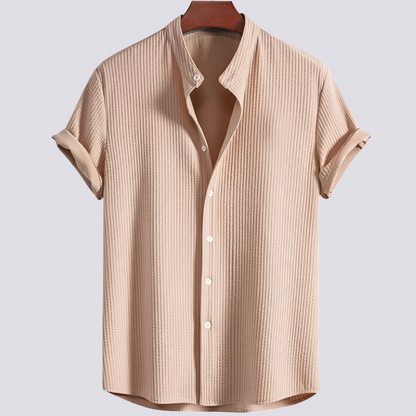 Johnny - Tricou simplu, lejer, pentru bărbați, cu nervuri