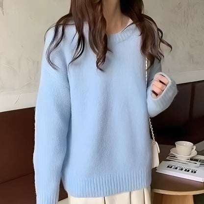 Roxanna - Pulover de damă oversize, simplu