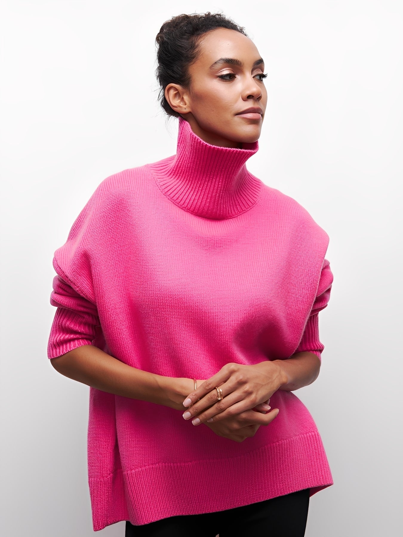 Marva - Pulover elegant și călduros pentru femei, cu guler înalt