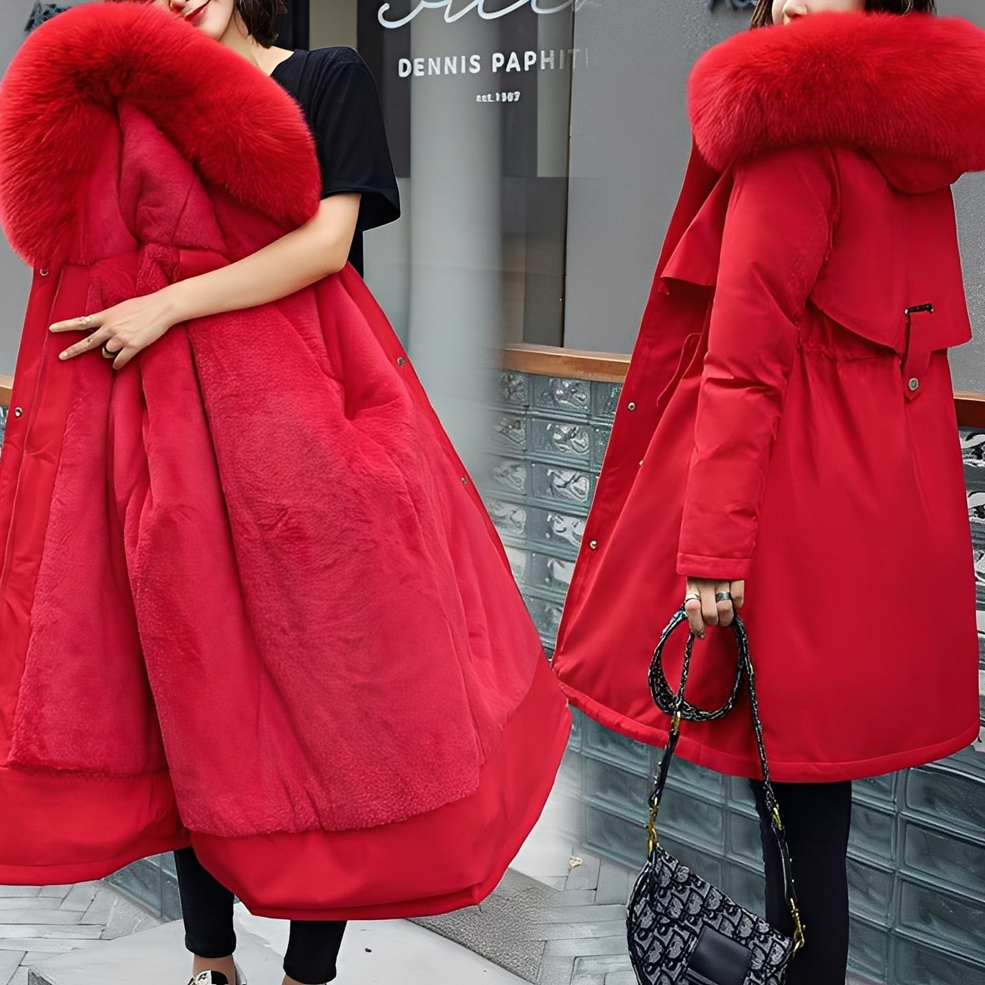 Evette - Manta stilată și călduroasă cu glugă pentru femei