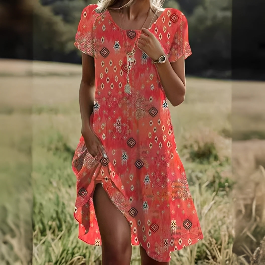 Eloise - Rochie elegantă cu mâneci scurte pentru femei