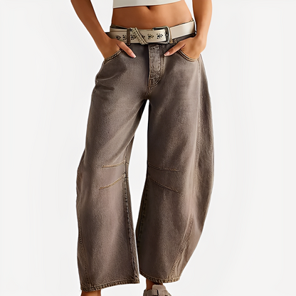 Celestine - Blugi largi clasici de damă