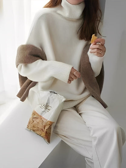 Gloria - Pulover rafinat de damă cu guler înalt din lână