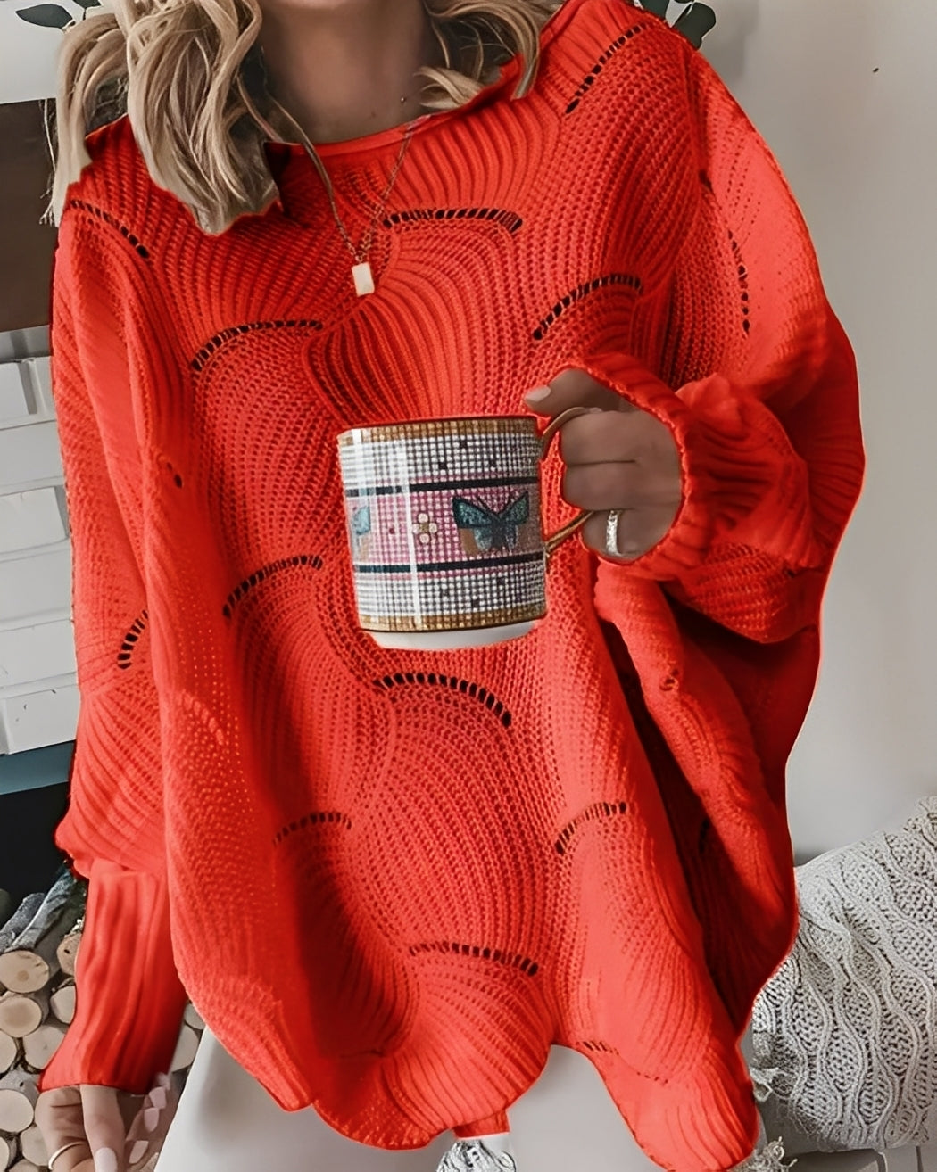 Kassandra - Pulover stilat, cu decupaj, pentru femei