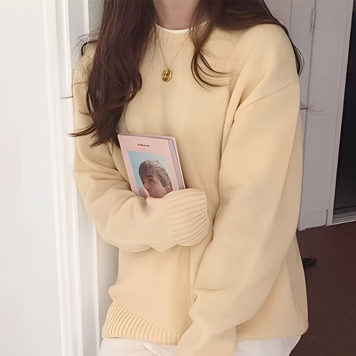 Roxanna - Pulover de damă oversize, simplu