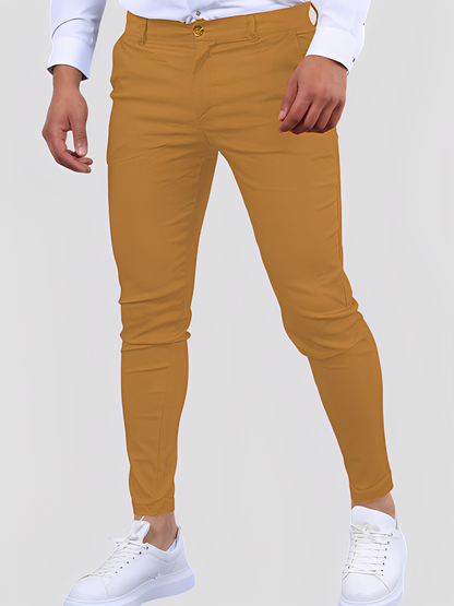Shelton - Pantaloni casual elastici cu croială strâmtă pentru bărbați