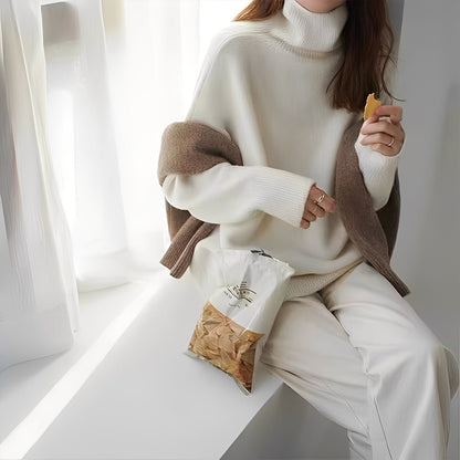 Clémentine - Pulover elegant pentru femei cu guler rulat