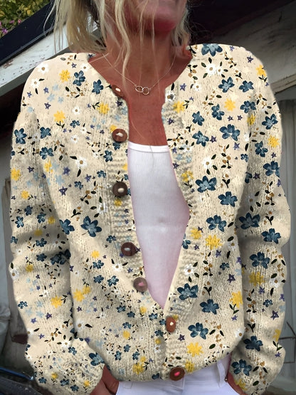 Kandace - Cardigan elegant cu flori pentru femei