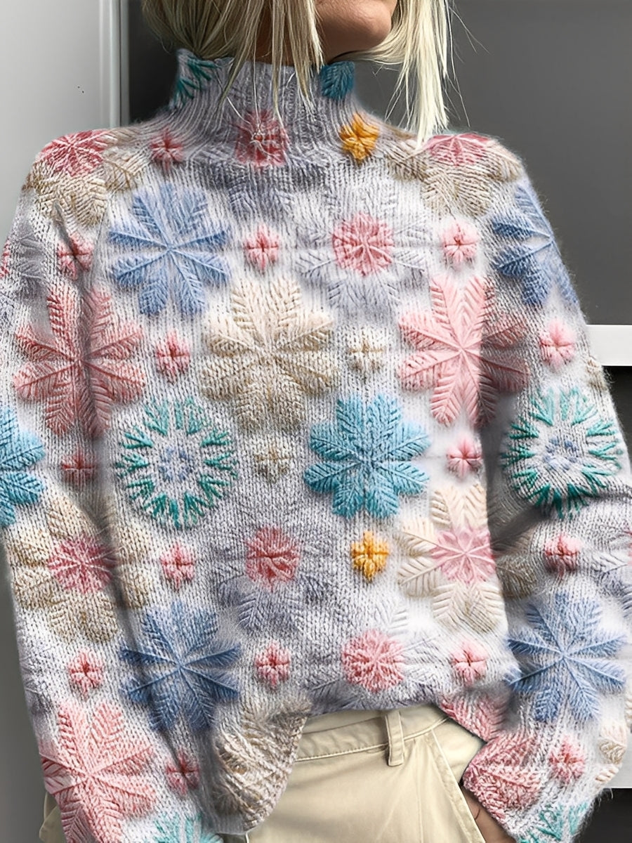 Amy - Pulover feminin elegant cu guler înalt