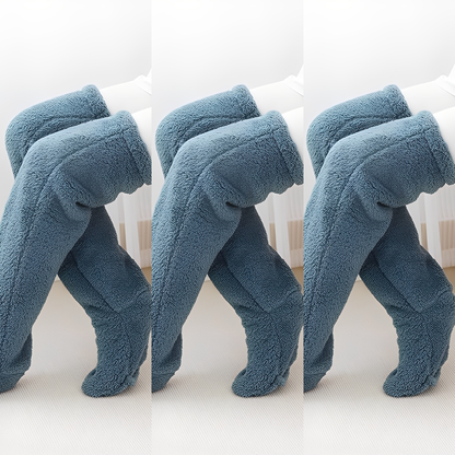 Camellia - Șosete de iarnă călduroase, până la genunchi, pentru femei