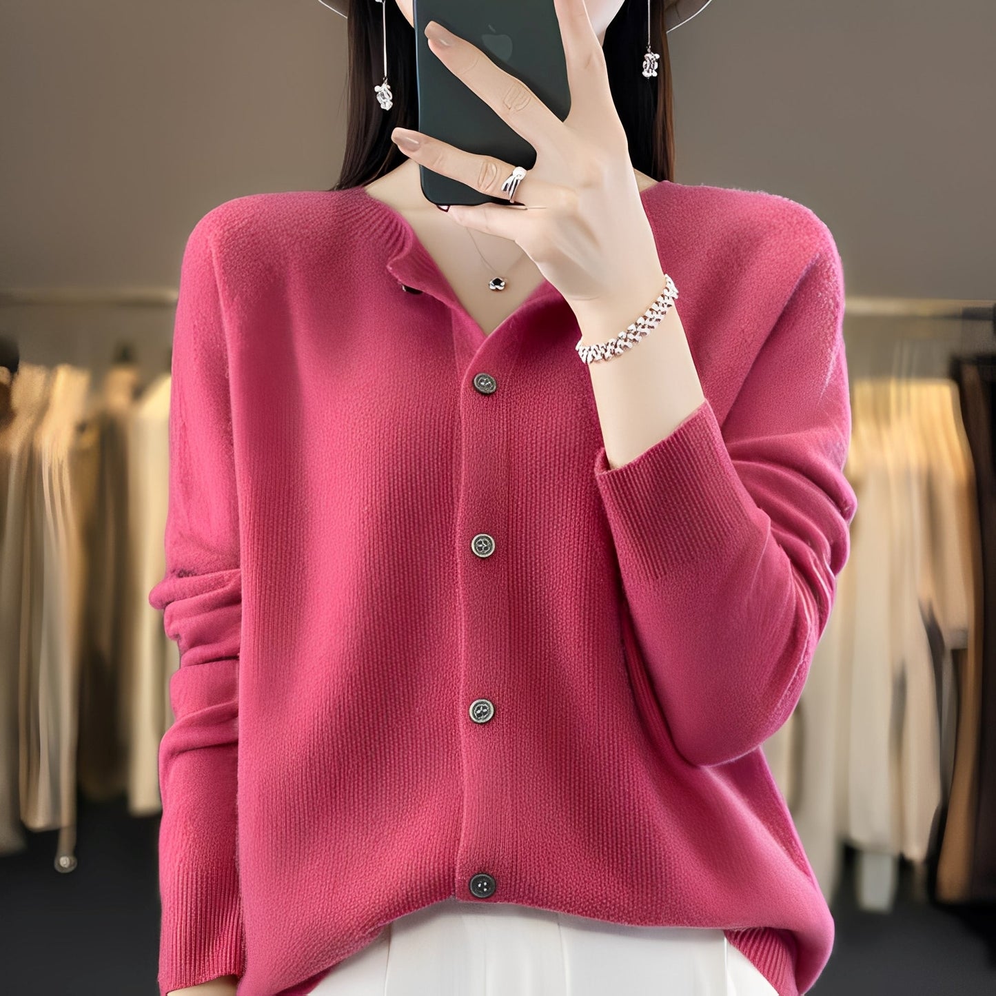 Haydée - Cardigan elegant cu nasturi pentru femei