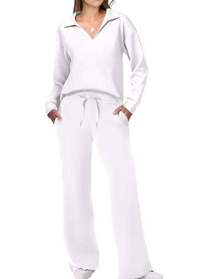 Justina - Set confortabil cu pulover și pantaloni pentru femei