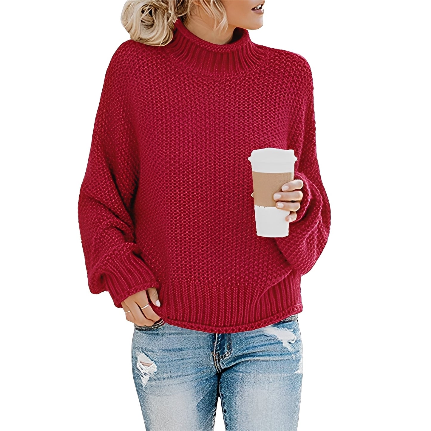 Evalyn - Sweater lejer cu guler înalt pentru femei