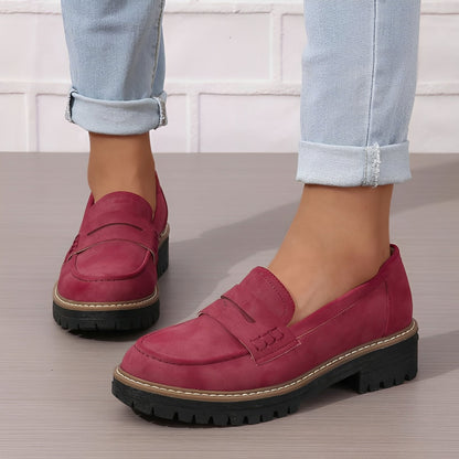 Elise - Loafer cu platformă pentru femei, stil mat