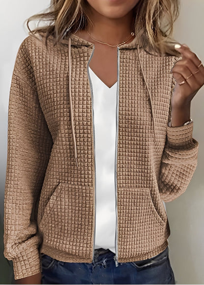 Katherine - Cardigan elegant cu glugă și buzunare pentru femei