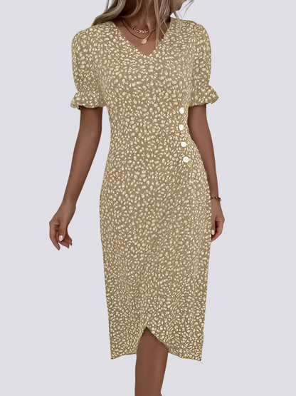 Fannie - Rochie elegantă cu model floral pentru femei