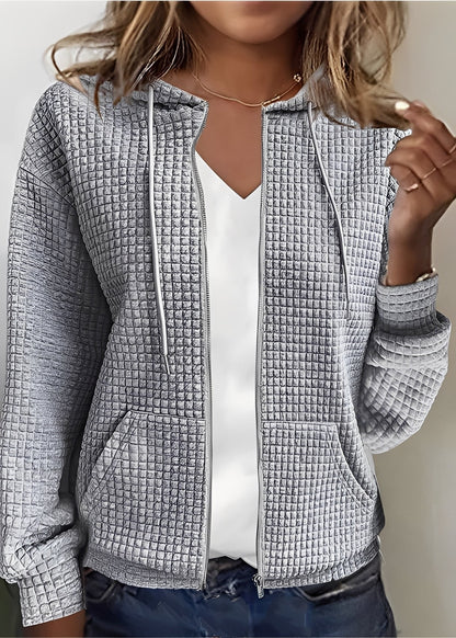 Katherine - Cardigan elegant cu glugă și buzunare pentru femei