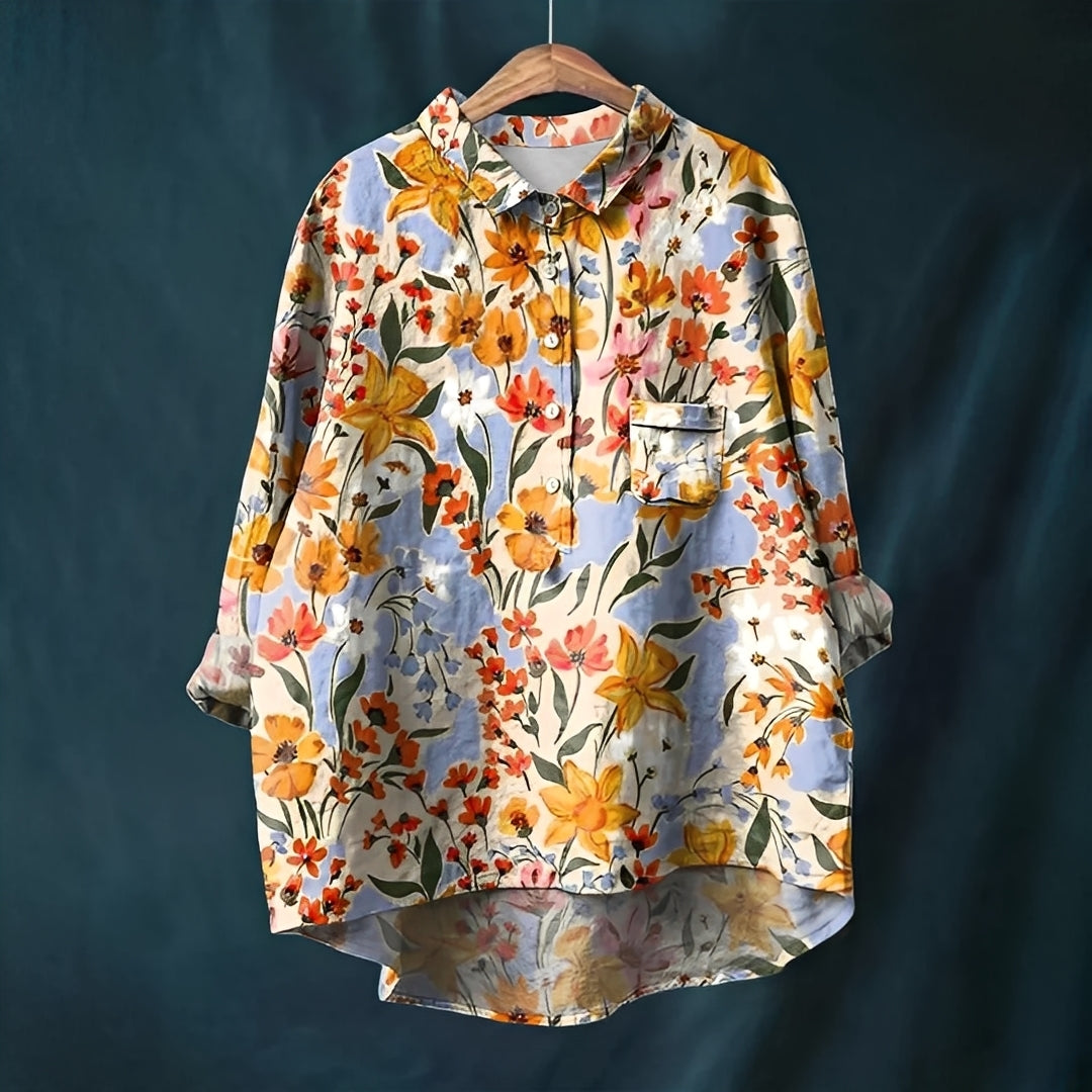 Garance - Cămașă tradițională feminină cu mâneci lungi